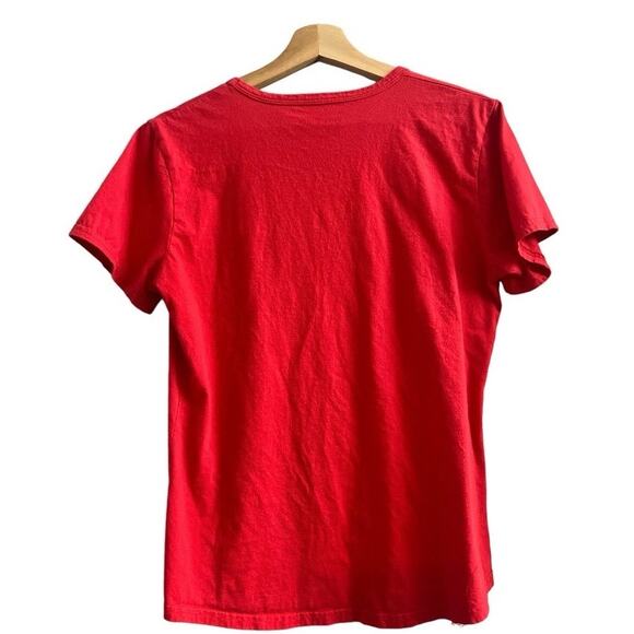 General Standard MEDIUM Women’s Red Stars and Stripes 4th of July Tee Shirt - Picture 2 of 7